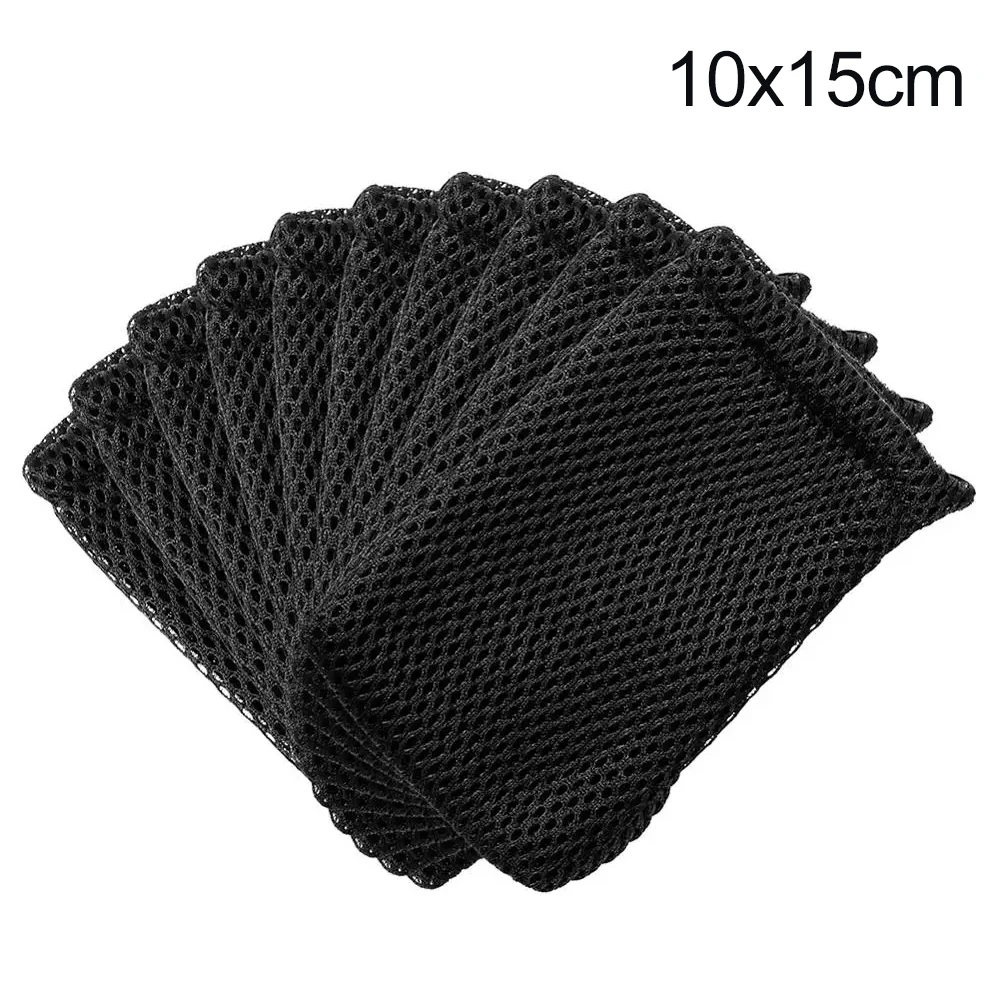 Set of Air Mesh Drawstring Pouches – Multipurpose Black Storage Bags for Electronics and Accessories