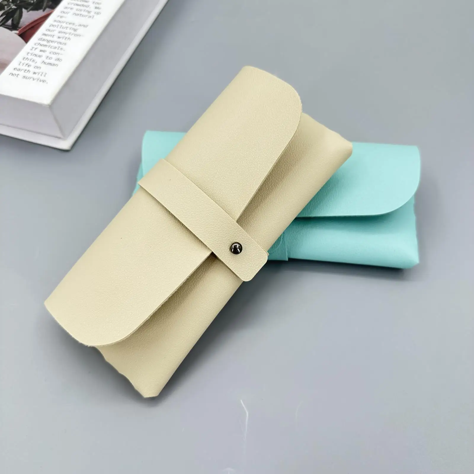Glasses Case Solid Color Leather Soft Bag Fashionable Portable Sunglasses Sunglasses Set glasses case,glasses storage bag,sunglasses bag