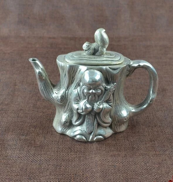 

Китайская коллекция archaize статуя из белой меди