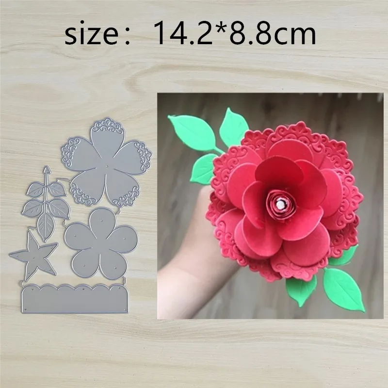 

Цветочный лист, металлические штампы, трафареты для фотоальбома, декоративные тисненые бумажные открытки для творчества