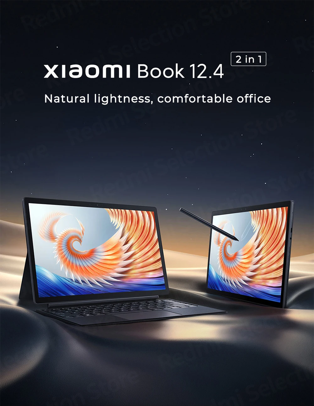 Xiaomi Book 12.4 Tablet: Snapdragon 8cx Gen2, 8GB RAM, 256GB Storage, 2.5K Touch Screen PC Description Image.This Product Can Be Found With The Tag Names Computer Office, Laptop, Laptops