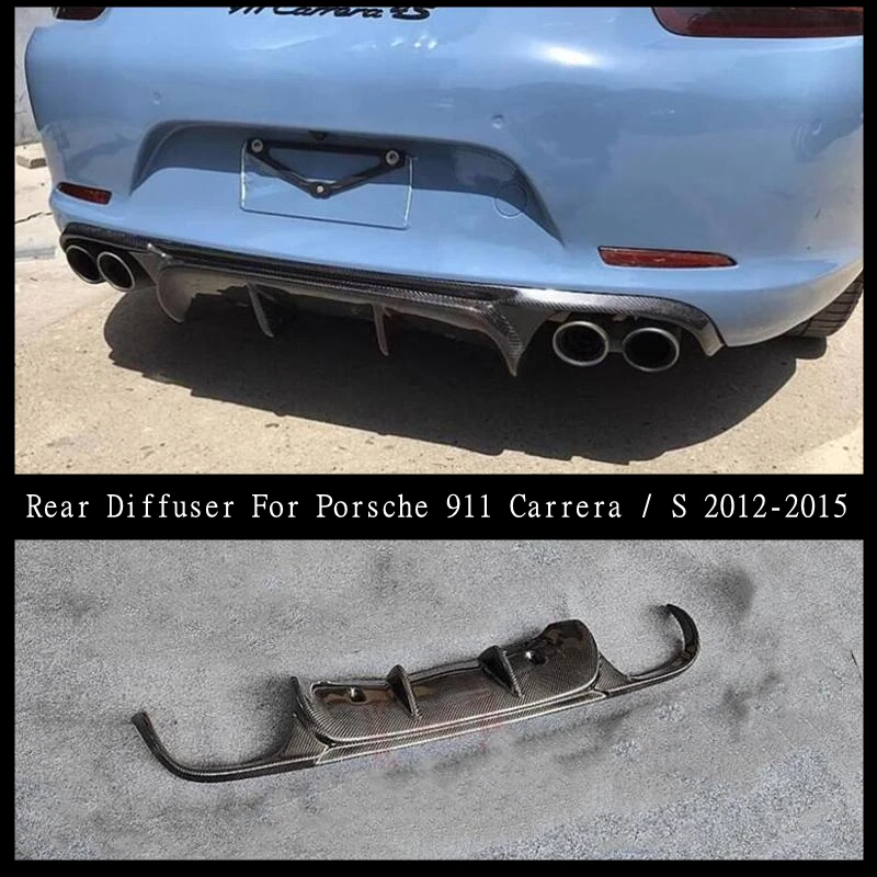 

Rear Diffuser Kit Lip Spoiler For Porsche 911 Carrera S 2012 2013 2014 2015 High Quality Real Carbon Fiber