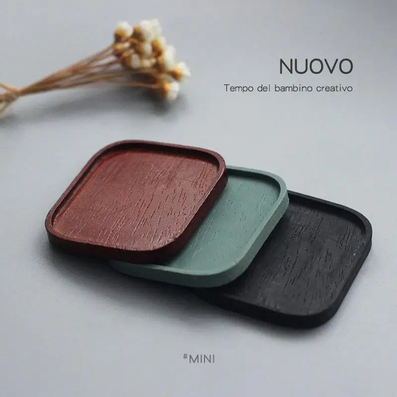

Ob11 Mini Simulation Wooden Square Tray Tea-tray Food Tray Dollhouse Miniatures 1/12 BJD Dolls House Kitchen Accessories Toys