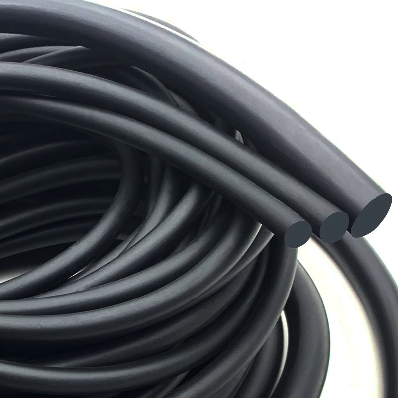 Solid Black NBR Sealing Strip Oil Resistance Nitrile Rubber Round Strip NBR 2/5/10M Dia 0.8 1 1.5 2 2.5 3 4 5 6mm