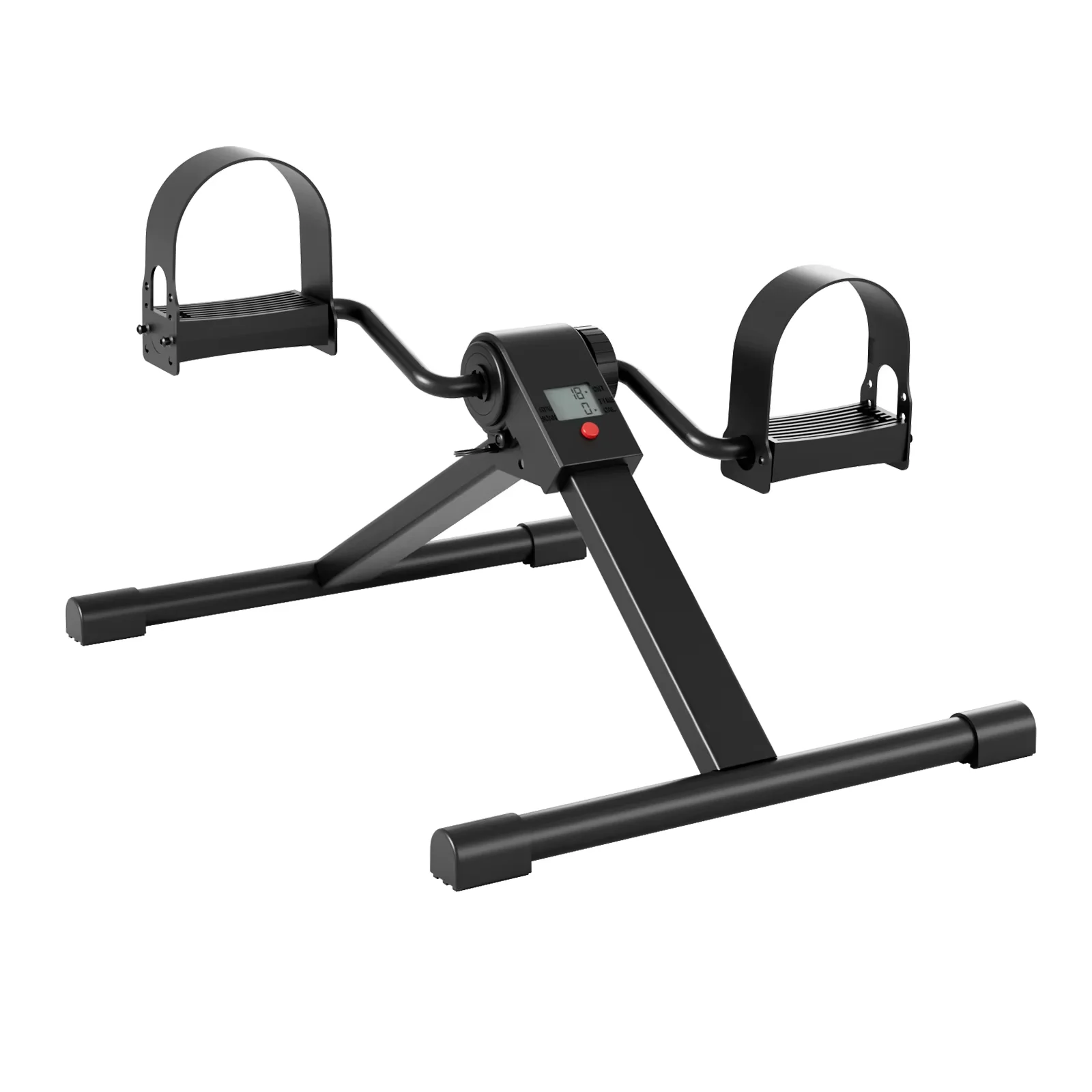 Under Desk Bike Pedal Mini Exercise Bike Electronic Display Indoor Leg and Arm Recovery Folding Pedal Exerciser