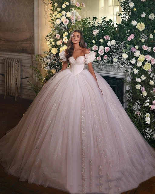 2023 Vestidos De Casamento Da Princesa De Luxo Tule Manga Longa Rendas  Miçangas Lantejoulas Robe De Mariee Mariage Vestido De Noiva Feito Sob  Encomenda - AliExpress