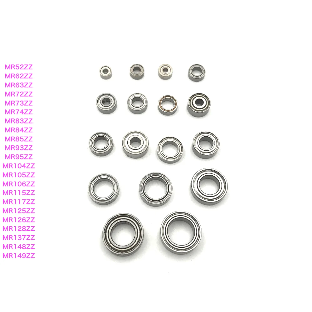 50pcs/Lot MR85ZZ MR93ZZ MR95ZZ MR104ZZ MR105ZZ MR106ZZ MR115ZZ Thin Wall Deep Groove Ball Miniature Bearing ball bearings metal shielded ball bearings