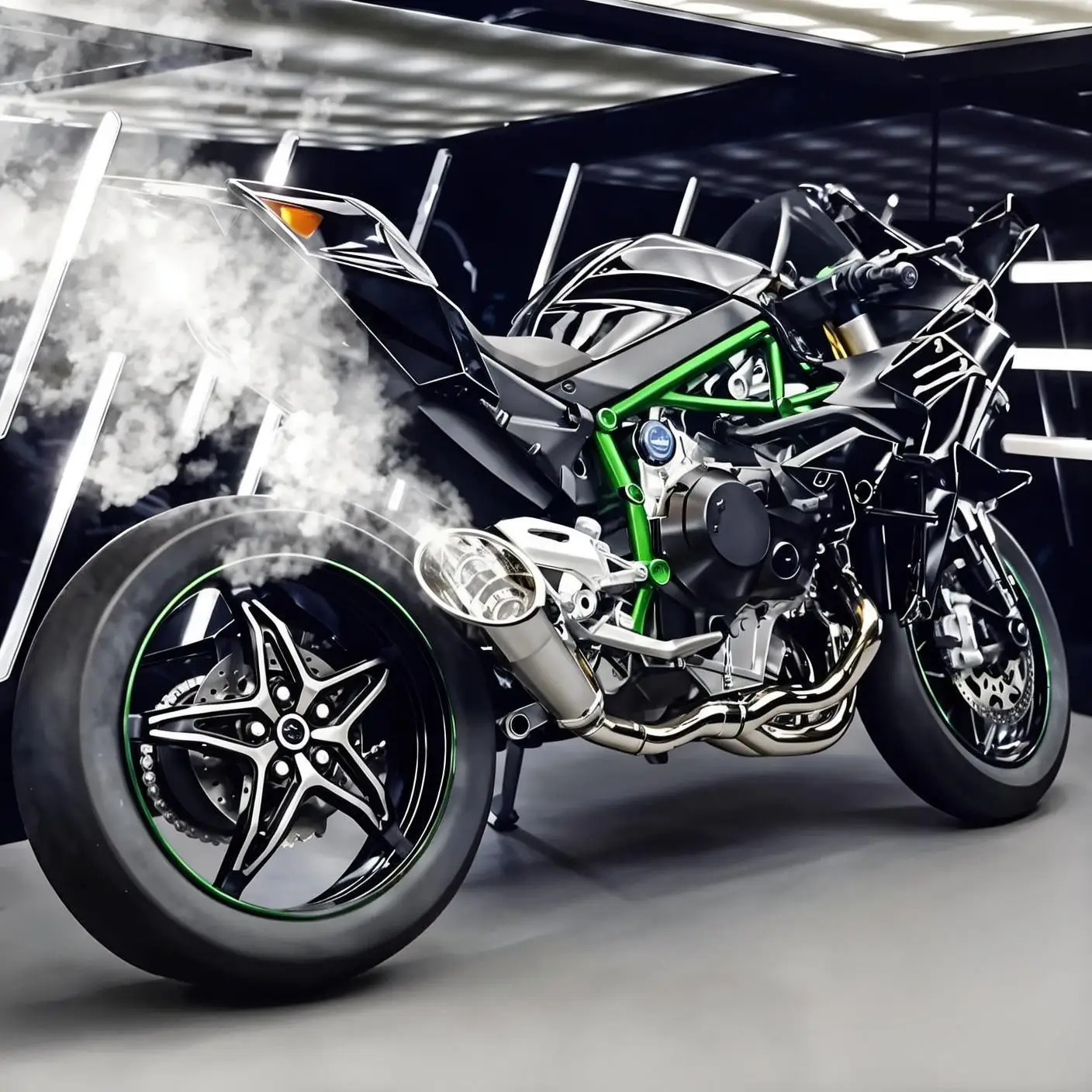 kawasaki ninja H2R 1/6スケール 合金 ダイナミックモデル カワサキ-合金レーシングバイクモデルh2r,1:6スプレー,ダイ