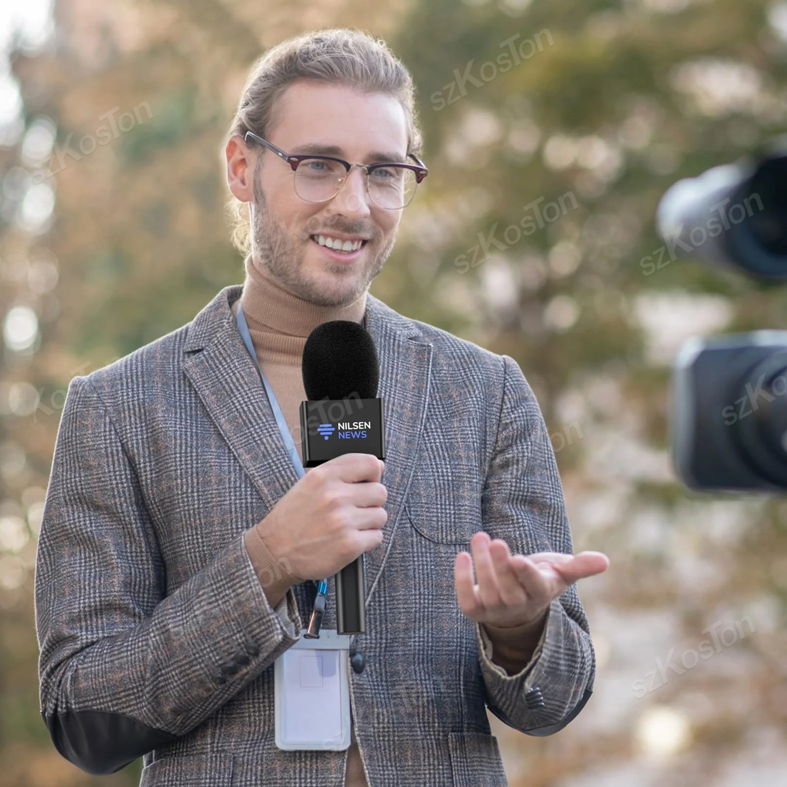 عصا ميكروفون Lavalier اللاسلكية المحمولة لـ DJI Ro...