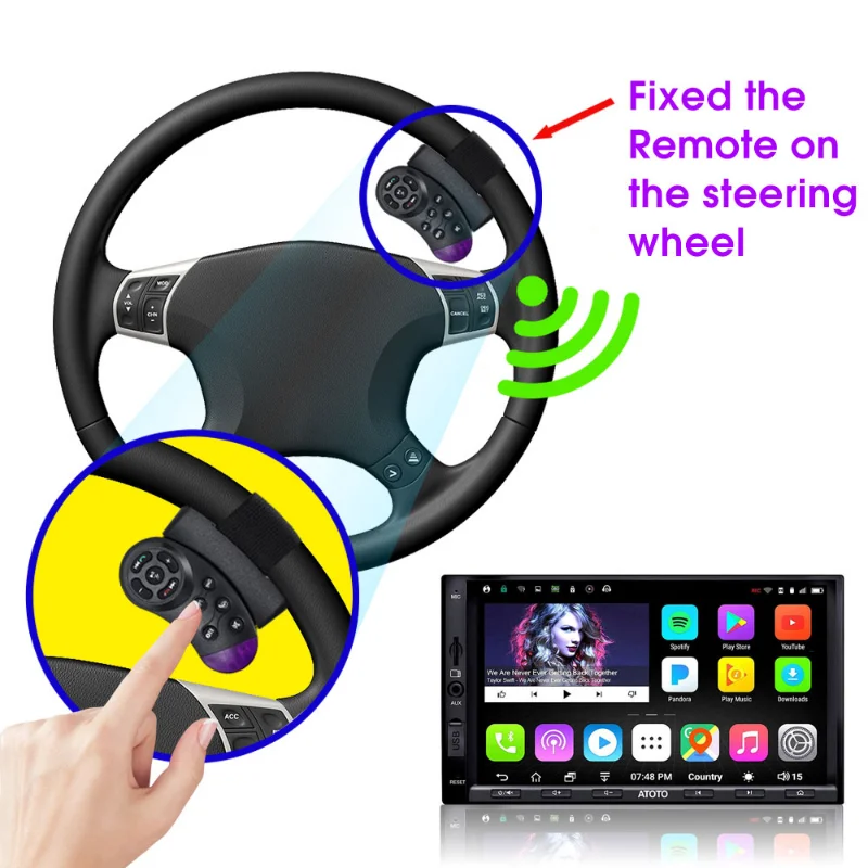 1Pc Car Steering Wheel Wireless Remote Control for Car Music Player Radio GPS Navigation Auto Accessories wireless remote control,wireless remote controller,steering wheel remote control,wireless media remote,wireless media controller,media remote controller
