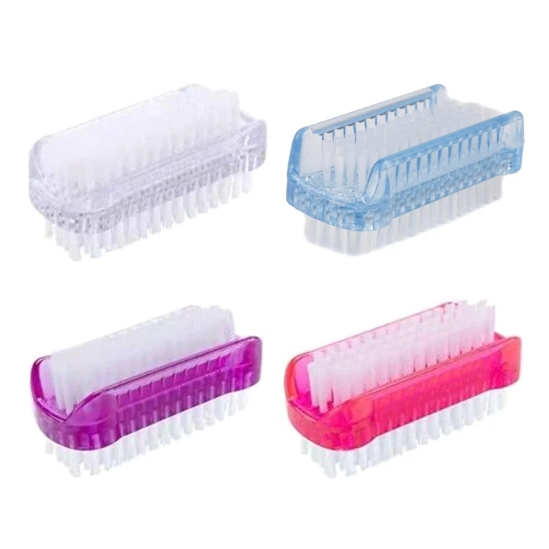 

Double Side Brush Manicure Pedicure Plastic Remove Dust Cleaning Brush Dropship