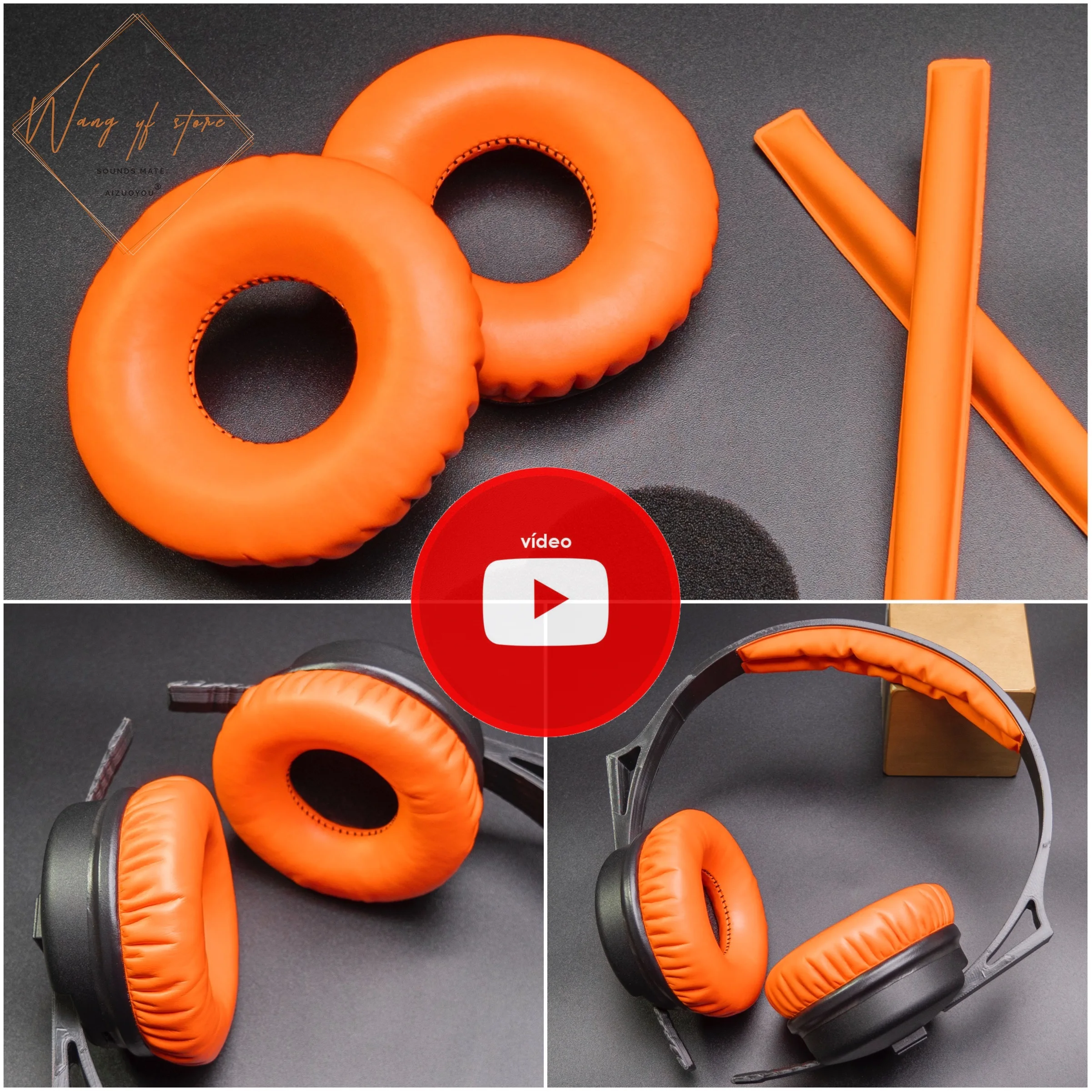 Embutido sobrina Organizar Leatherette Replacement Ear Pads For Sennheiser Hd25, Hd25-ii, Hd25sp,  Hd25sp-ii Headphones Earpads Cushion Repairparts (orange） - Protective  Sleeve - AliExpress