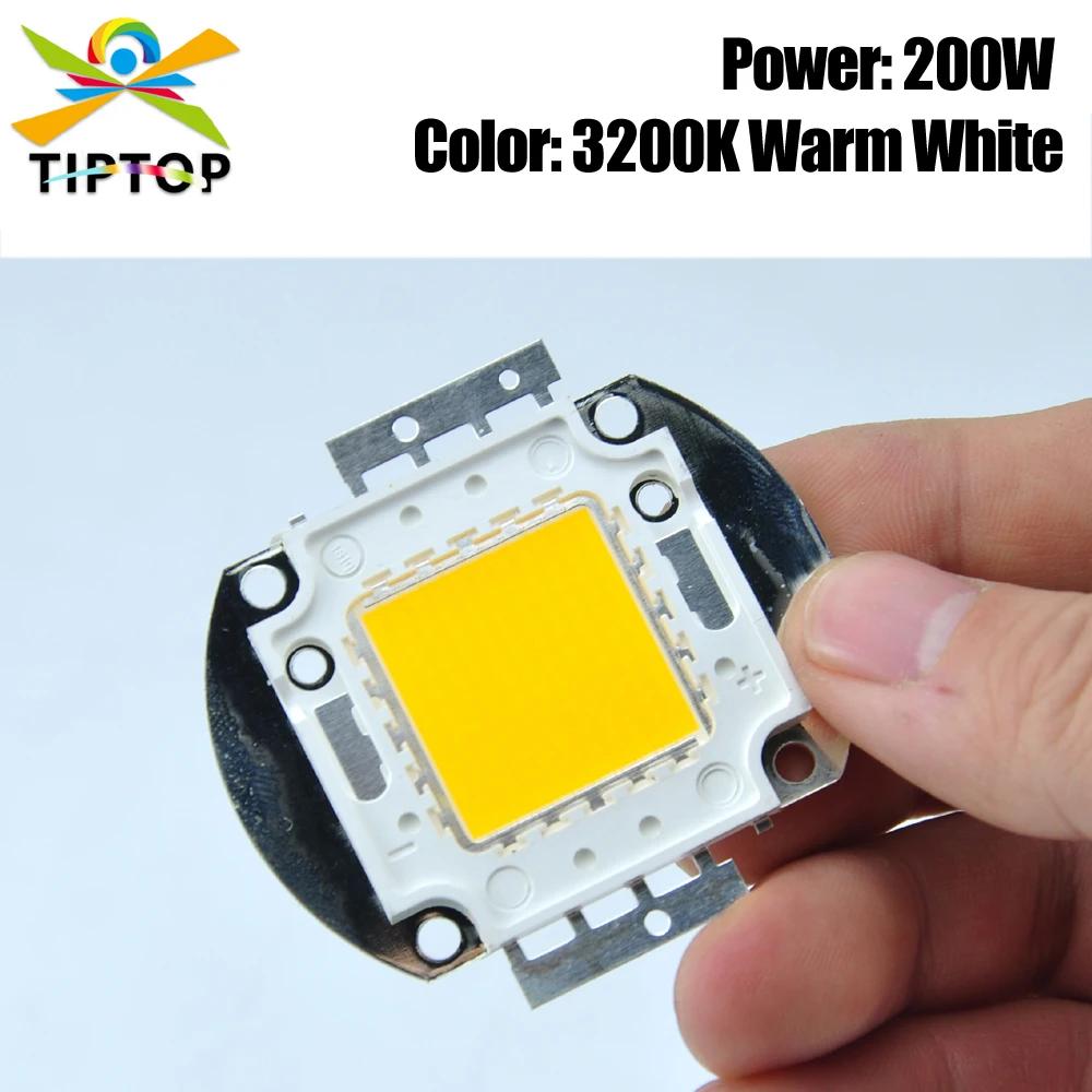 Freeshipping 200w Warm White 3200k Color Led Cob Chip High Power Light  Beads Input 30v-34v Outdoor Floodlight Spotlight Diode - Stage Lighting  Effect - AliExpress