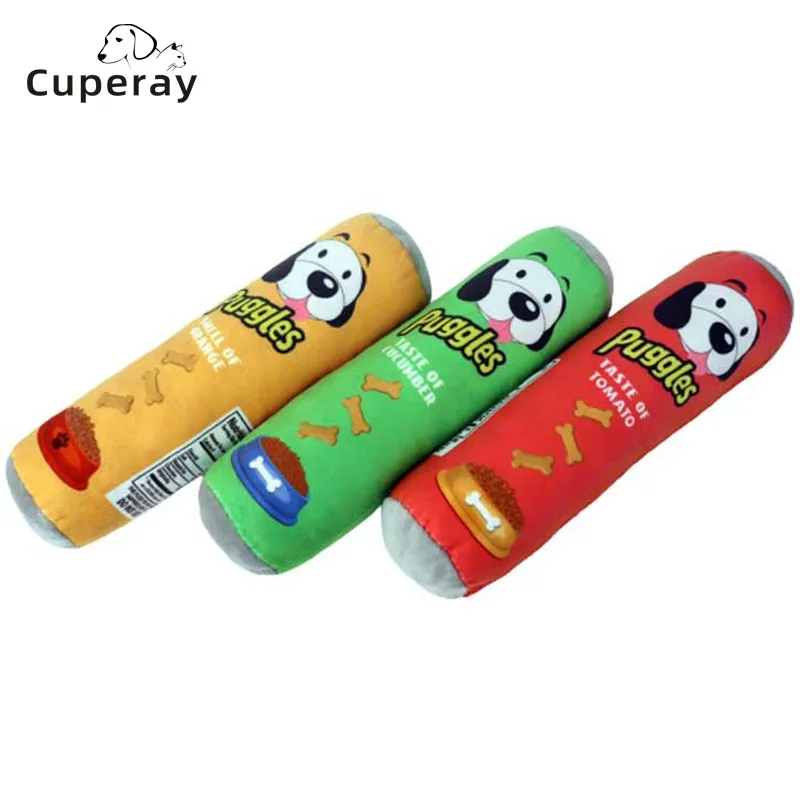 

Dog Molar Toys Barrel Shape Sound Puppy Chew Plush Toy Bite Resistant Pet Interactive Playing Relieve Boredom Toy Accessories