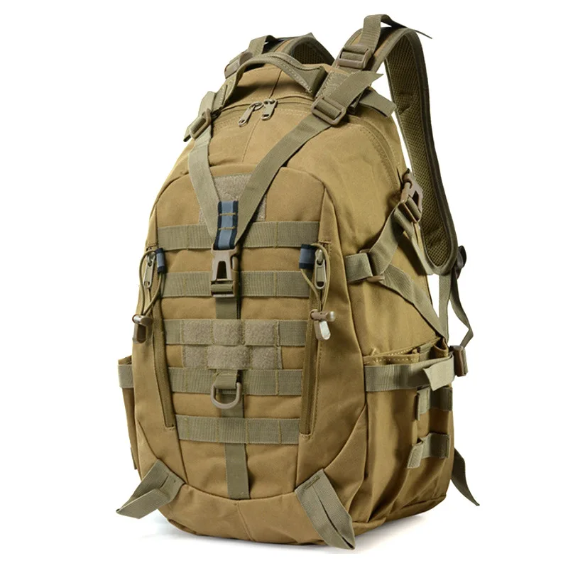 Men's 900D Durable Waterproof  Hiking Off-road Camping Travel Bag Men's Camouflage Sports Outdoor Tactical Backpack 25L