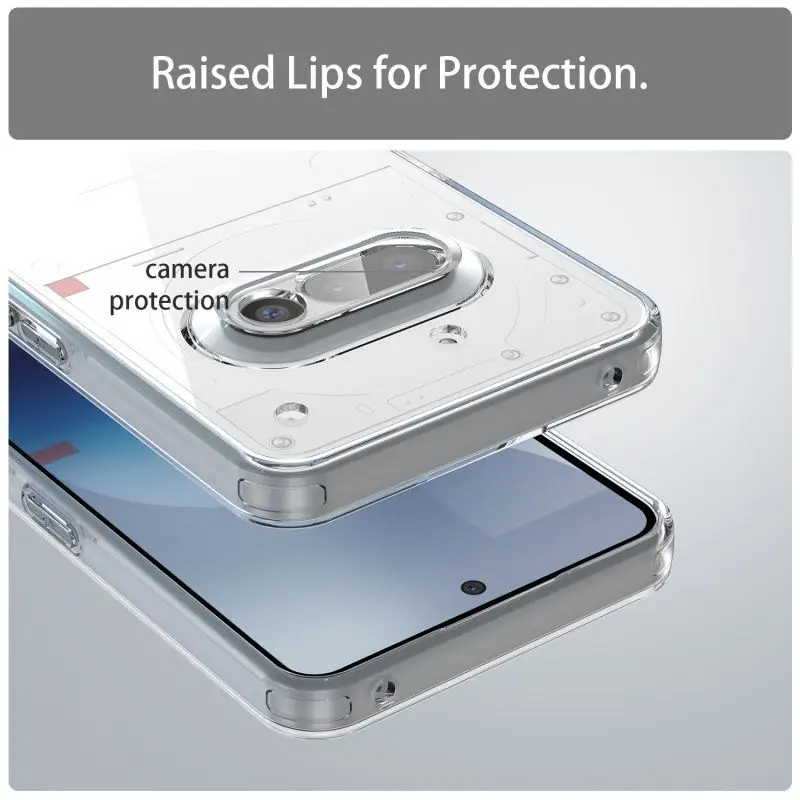 Transparent Shockproof Acrylic Case with Full Lens Protection and Anti-Slip Design