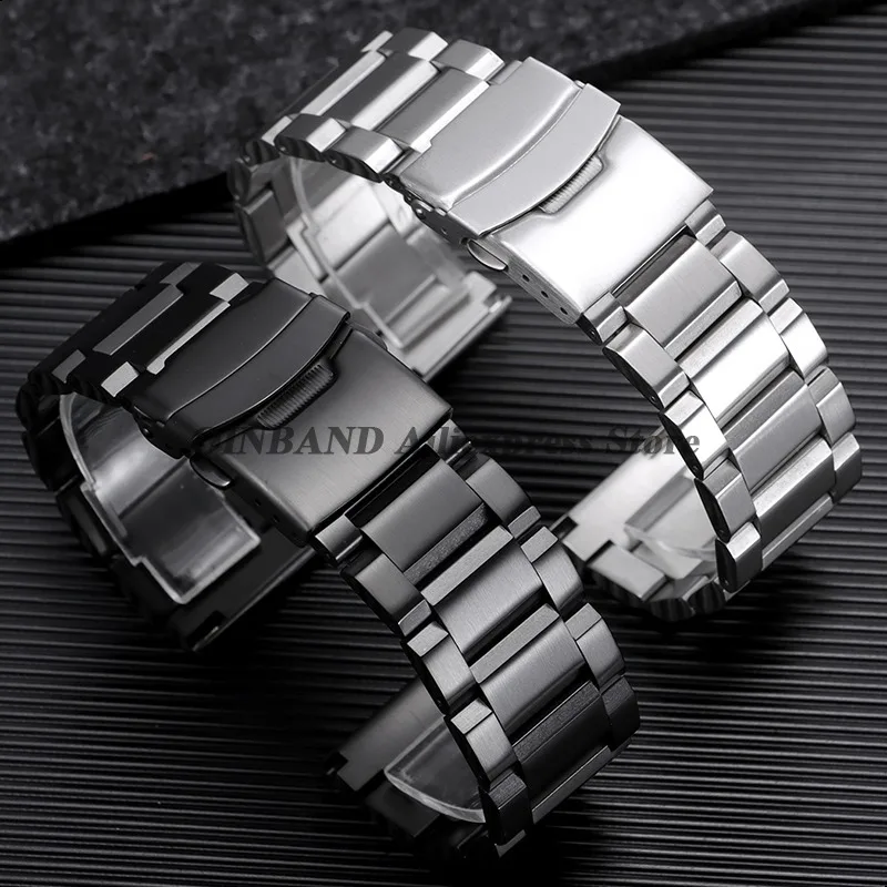 Stainless Steel Folding Buckle Watch Band Strap - Universal Men's Sport Bracelet