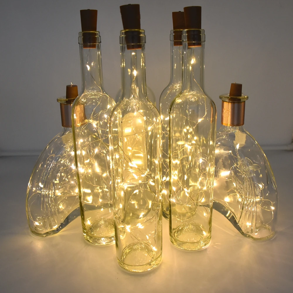 รูปสินค้า ไฟตกแต่งขวดไวน์ LED ลวดทองแดง สวยหรู