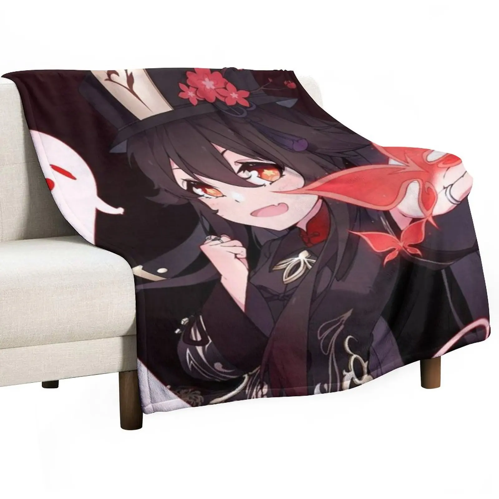 

Hu Tao - Genshin Impact Throw Blanket Hair Blanket Baby Blanket fluffy blanket