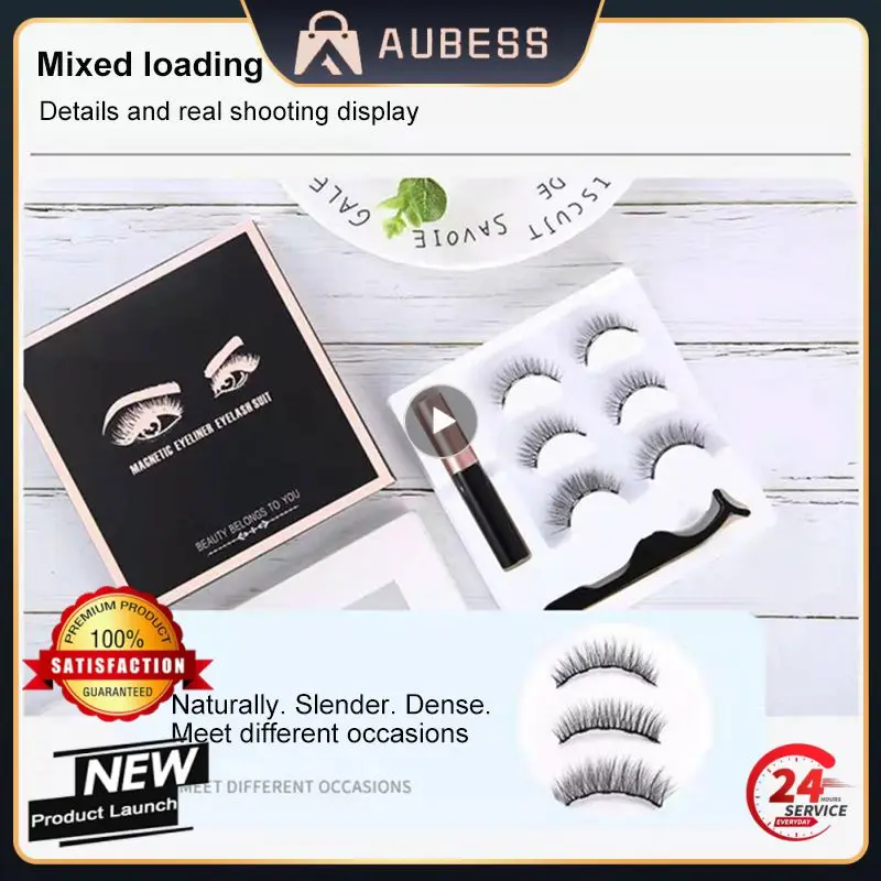 

Магнитные ресницы накладные ресницы повторное использование Ресницы Водостойкая жидкая подводка для глаз с пинцетом набор для макияжа