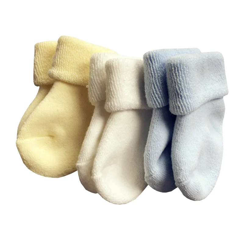 2Pair/lot New Baby and Children's Socks 0-1 Year Old Autumn/Winter Cotton Warm Boys and Girls' Baby Socks 5