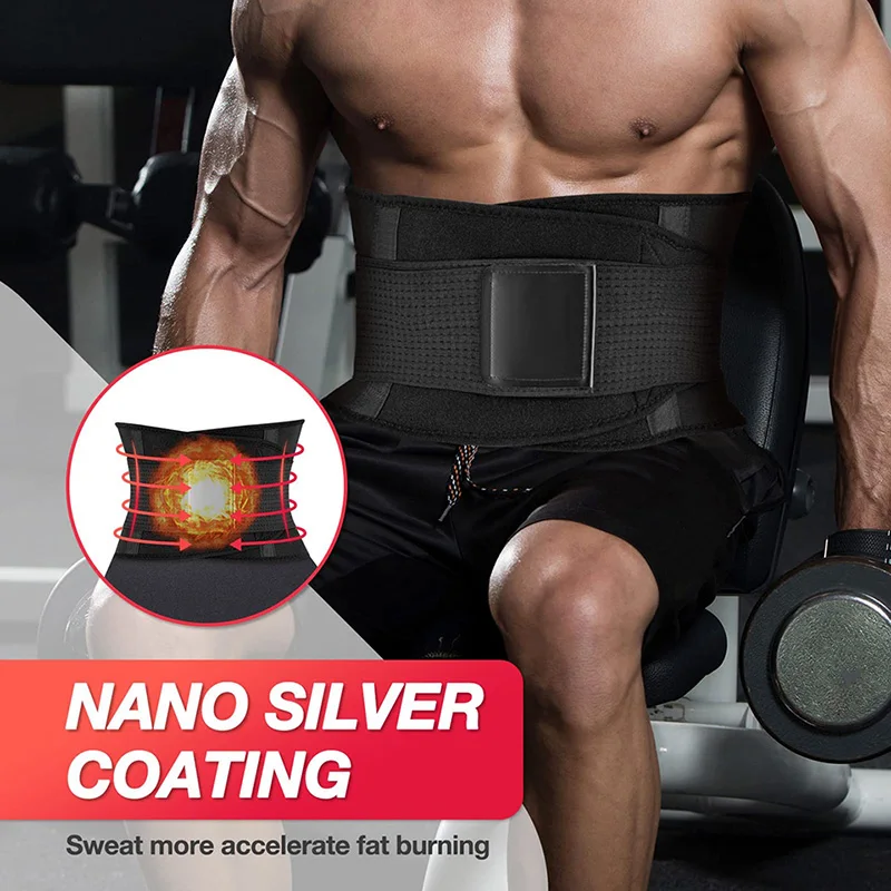 Lumbar Back Brace for Lower Back Pain Relief Adjustable Waist Trimmer for Workout Sweat Waist Trainer Tummy Control Sauna Shaper body shaper waist trainer back support belt