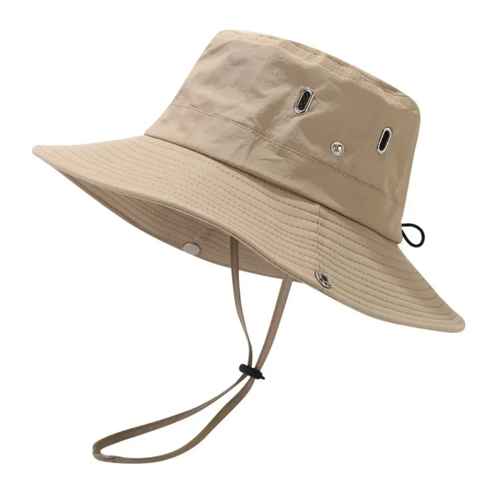 Sonnenhut für Herren, breite Krempe, wasserdicht, UPF50+, UV-Schutz, zum Angeln, Wandern, Camping, Outdoor, leicht, atmungsaktiv, Bucket Hat – Detail 22
