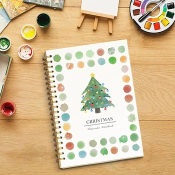 Quaderni di esercizi per acquerello Libro da colorare Kit di pittura adatto ai principianti Scene naturali facili Set di pittura Artigianato d'arte