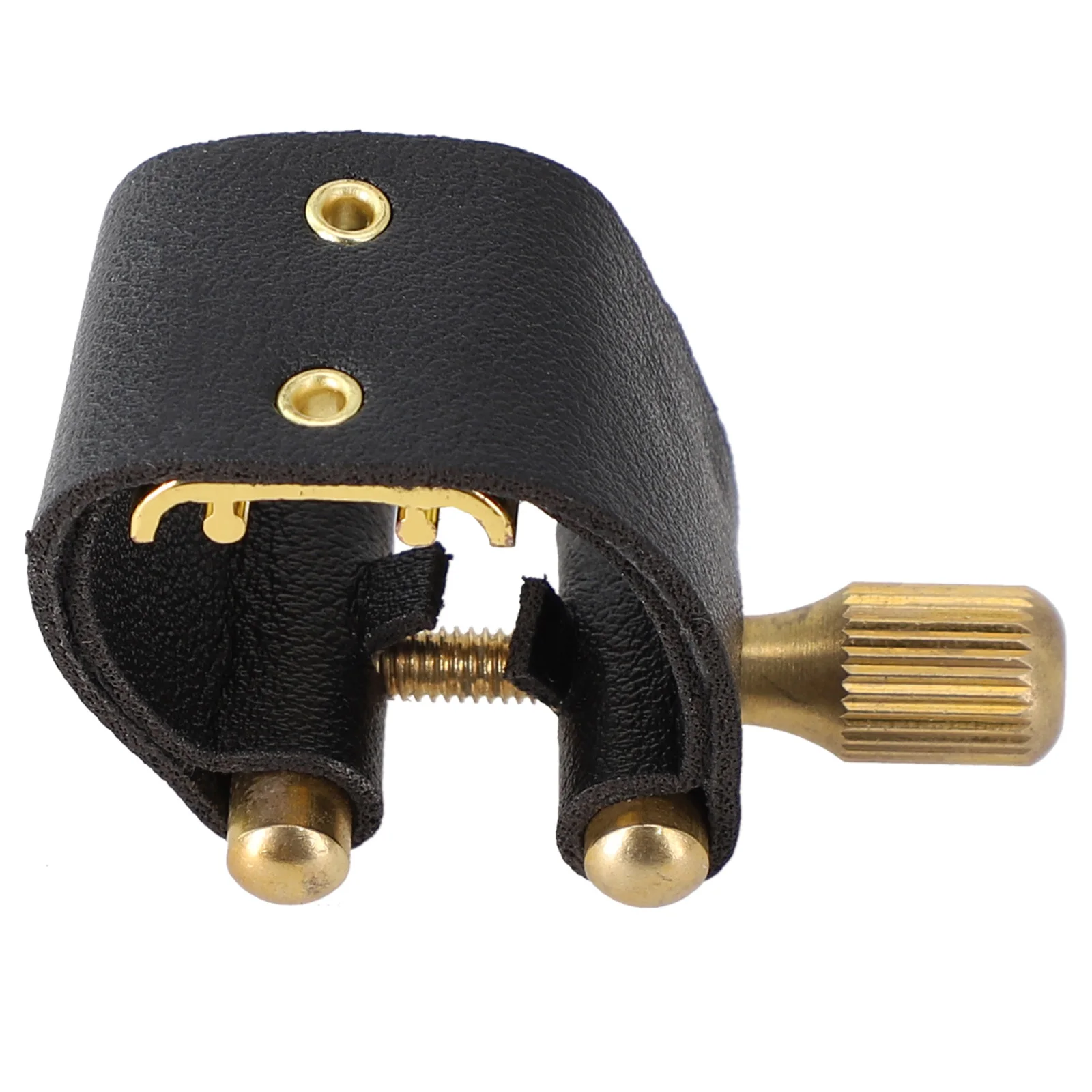 Boccaglio Legatura Soprano Sax Bocchino Accessori In Pelle Pu Clip Di Fissaggio Nera Per Soprano Sax Meta Durevole