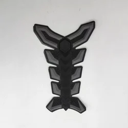 Universal 3D Rubber Motorcycle Fuel Tank Pad Protector Sticker - Fish Bone Design (Gray)