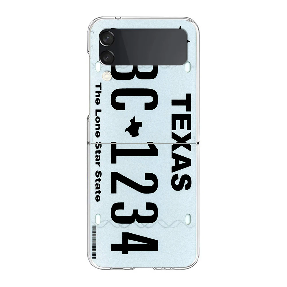 Vintage Humor License Plate Design Hard PC Transparent Phone Case
