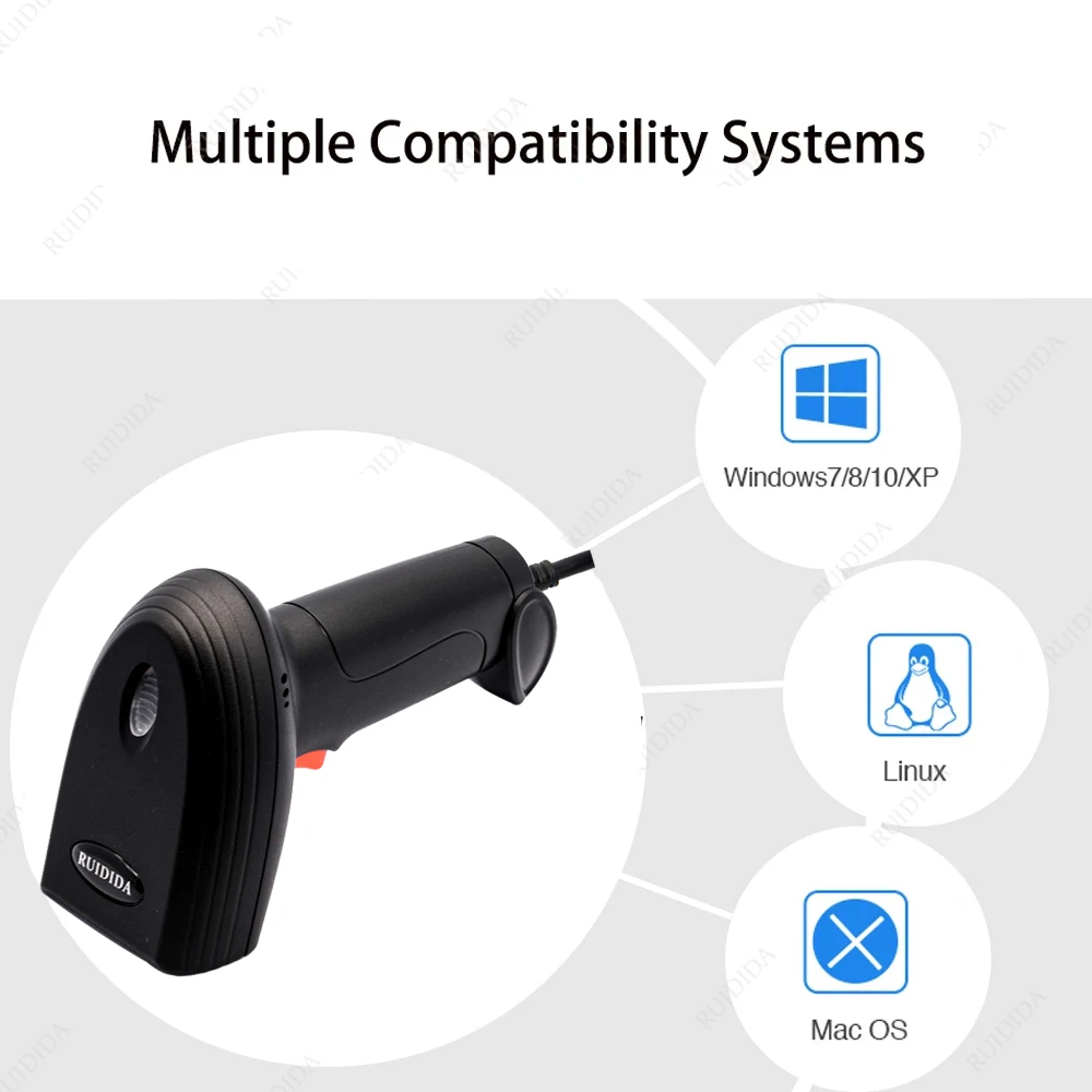 Barcode Scanner QR Barcode Reader Portable Bar code Scanner 2d Scanner Wired or Wireless or Bluetooth