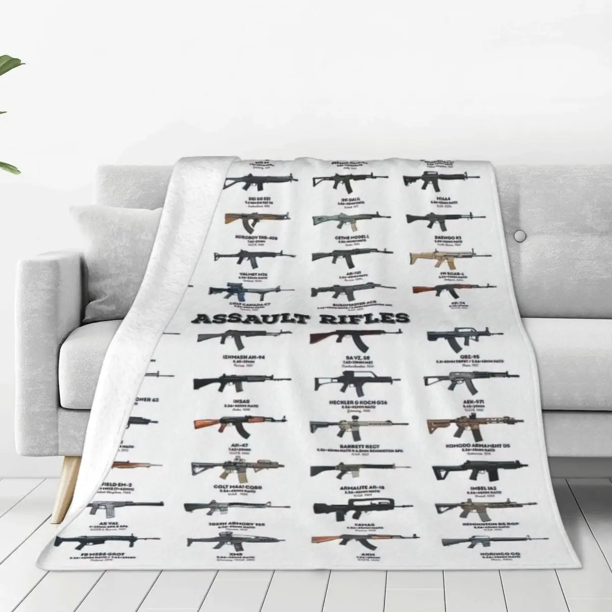 

Assault Rifles Bed Blanket Flannel Blanket Flannel Blanket Air conditioning blanket