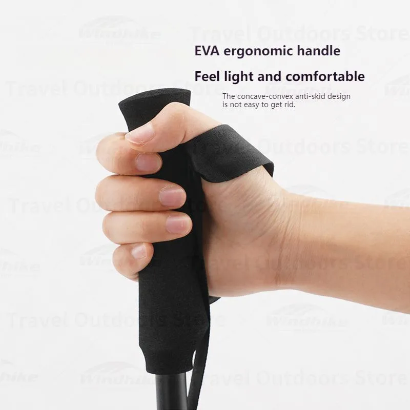 3F UL GEAR Ultralight Hiking 135cm Carbon Fiber/Aluminum Stick Walking Stick Length Adjustable Hiking Accessories - C1T1 2