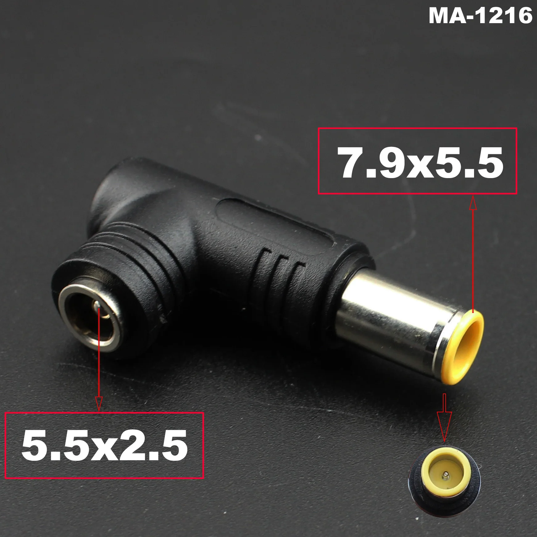 1pc Laptop DC 5,5x2,5 weiblich interface buchse Anschlüsse zu 6,0x0,6 6,0x1,4 6,3x3,0 7,4x5,0 7,9x5,5 stecker power adapter – Detail 9
