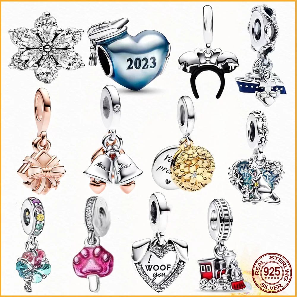 

Подвеска в виде снежинки для влюбленных, подвеска в виде мороженого, маргаритки, подходит для оригинального браслета Pandora, Женские Ювелирные изделия, подарочные украшения «сделай сам»