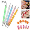 RHJB 5PCS New 3D Uv Gel Art Nail Fingernails, Drill, Fingernail, Punch Tool, Nail Manicure Nail Brush Brush Set 4