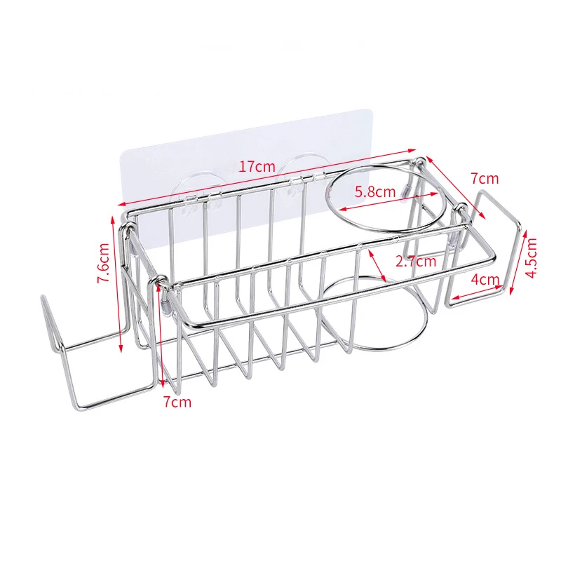 Soporte Esponja Lavaplatos Acero Inoxidable Adhesivo Organizador