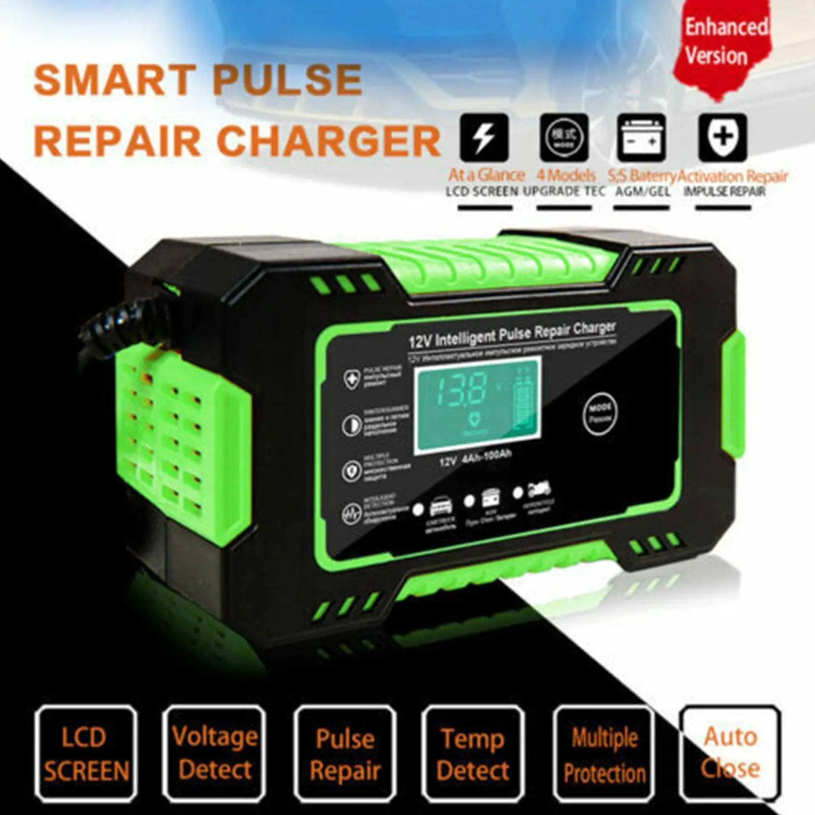 Car Battery Charger 12v6a Automatic Fast Charging Intelligent Pulse