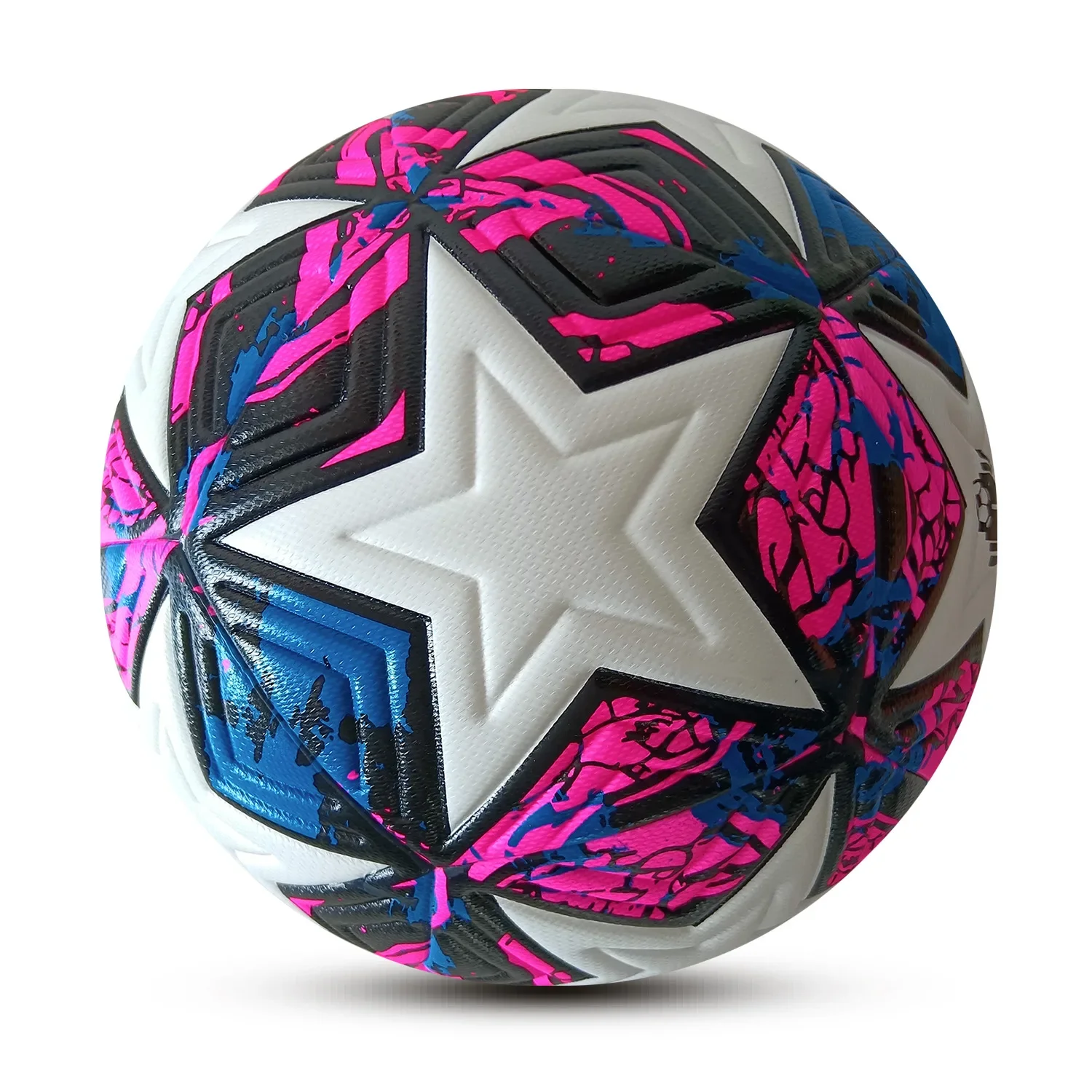Champions League Star Series Size 5 Football PU Leather Match Outdoor Sports Ball for Adults Training Games Durable