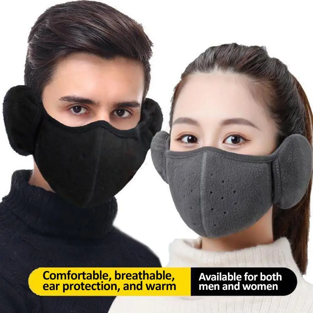Winter Warm Face Mask With Earmuffs Motorcycle Cycling Ski Mask Women Men Hiking Riding Masks Sports Thermal Headwear Windproof face mask