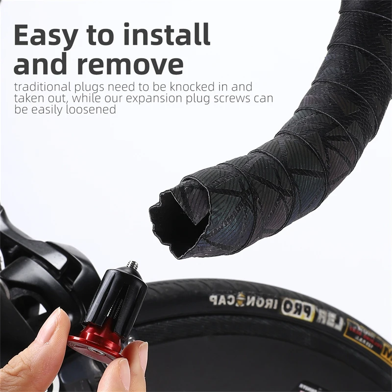 WEST BIKING Bike Handlebar End Plugs Aluminum Alloy Bicycle Grips Plugs Road Bicycle Grips Cap MTB Bike Handlebar Parts