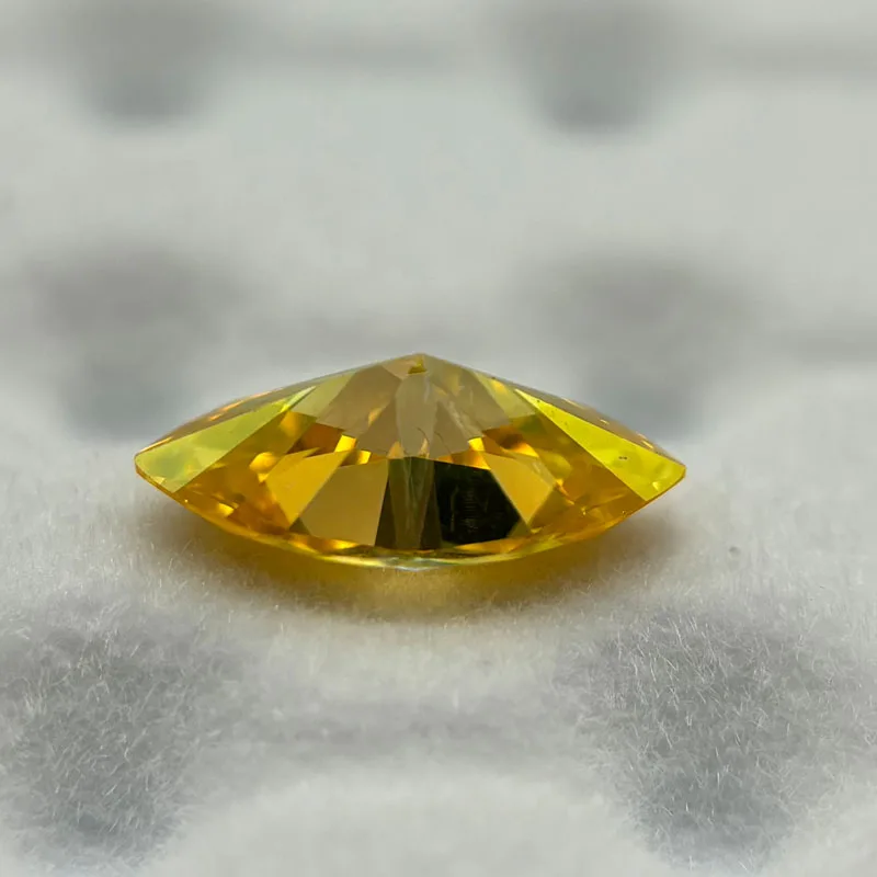 Yellow Color Moissanite Stone Excellent Marquise Cut synthetic Gemstone with GRA Report  VVS1for Women Jewelry Ring Making 1~3CT