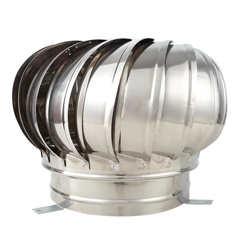 1 PCS Stainless Steel Unpowered Attic Roof Ventilation Fan Wind Turbine Factory Workshop High-Quality Exhaust Hood