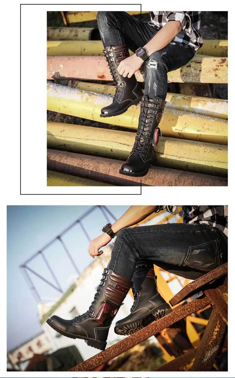 Motorcycle Boots Men Moto Racing Motocross Off-road Motorbike Motorcycle  Shoes Botas Moto Riding Boots High Boots - Boots - AliExpress