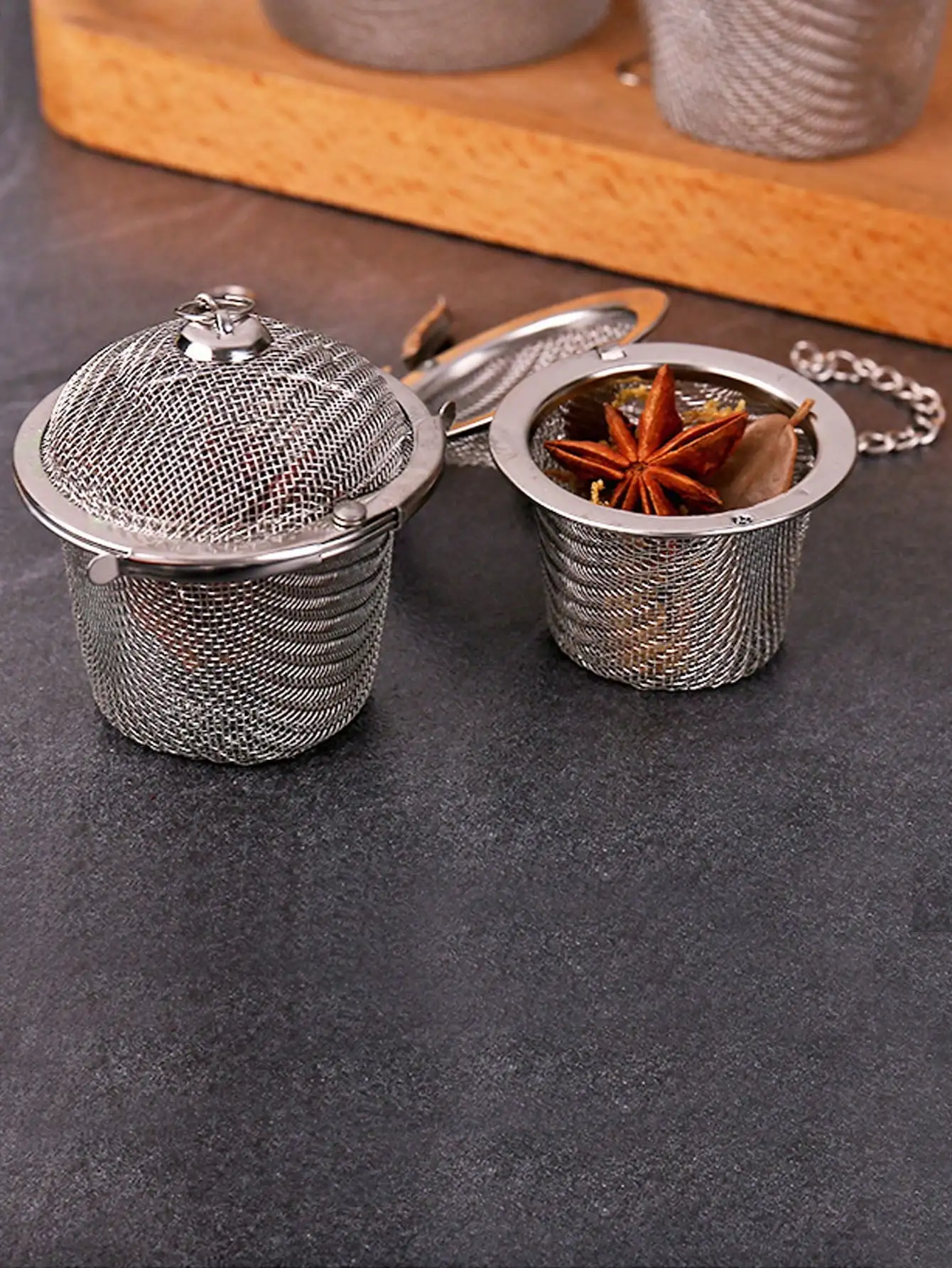 Tea Spice Strainer Seasoning Ball Mesh Herbal Ball Stainless Steel Locking Tea Filter Reusable 4.5cm tea infuser tea strainer tea filter