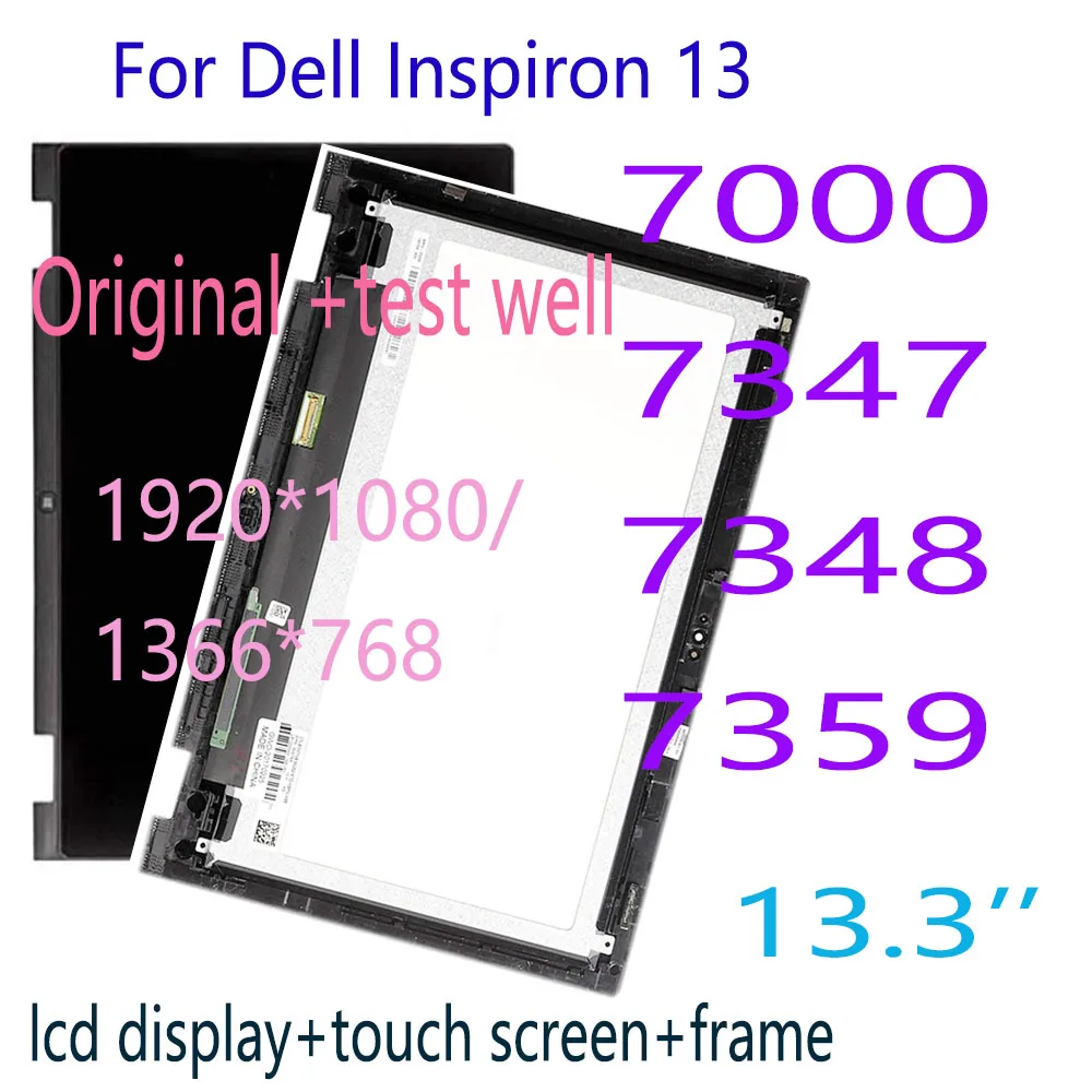 Lcd Fhd Hd Originale Da 13.3 ''Per Dell Inspiron 13 7000 7347 7348 7359 P57G Display Lcd Touch Screen Assembly Ltn133Hl03-201