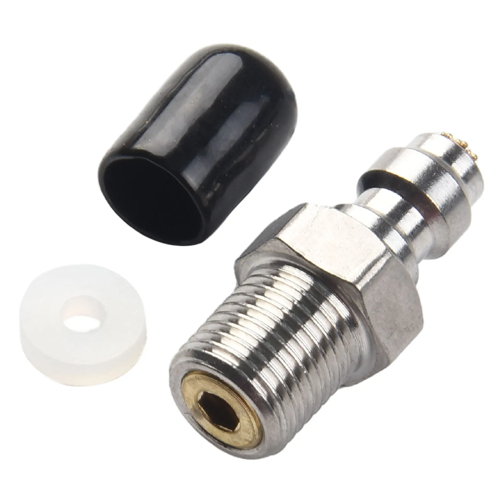 

1X Quick Connect Check Valve Male Connector PCP Filling Joint With Filter M10 Stainless Steel For High Pressure Pump Power Tool