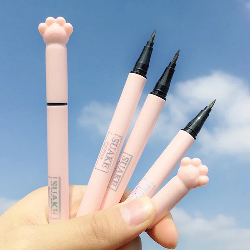 

6 цветов, гладкая жидкая подводка для глаз, водостойкая, не расширяющаяся ярко-черная, коричневая, белая подводка для глаз, косметика