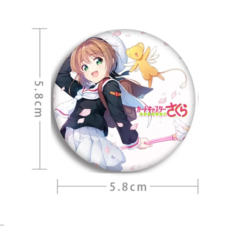 Card Captor Sakura Anime Kleiner runder Spiegel Cosplay Tragbarer Hand-Make-up-Spiegel Geschenk Mode Praktischer Handgepäckspiegel – Detail 7